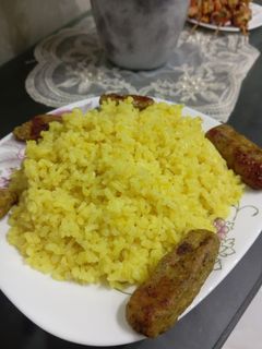 صورة لوصفة رز بسيط بالكاري