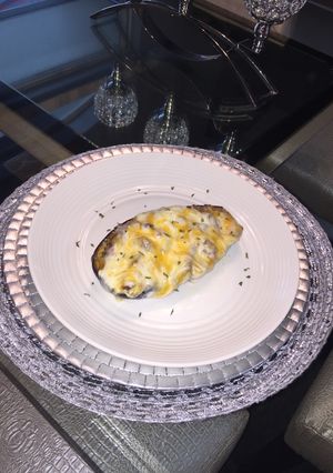 Una foto de Berenjenas Rellena de Carne