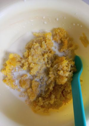 Foto resep Mpasi Snack BB Boster Pure Ubi Kuah Susu