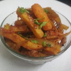 A picture of French fries sabji.