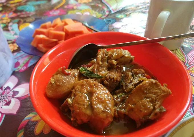 Ayam kecap (mie ayam)