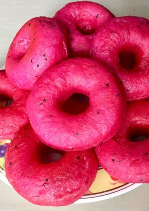 Foto resep Donat Buah Naga
