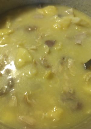 A picture of Chicken and Dumplings the way it was.