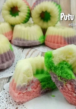 Foto resep Putu Ayu Pelangi (tanpa kelapa)