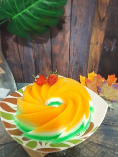 Foto resep Puding pepaya susu pandan