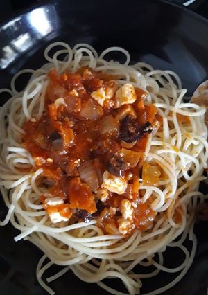 Φωτογραφία της συνταγής Spaghetti με λαχανικά και φέτα