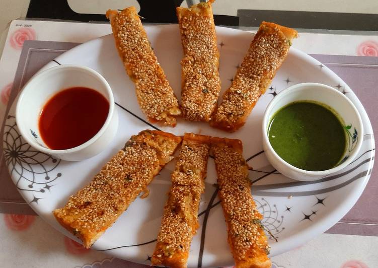 Step-by-Step Guide to Prepare Super Quick Homemade Sesame potato toast