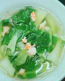 Canh cải thìa nấu tôm tươi