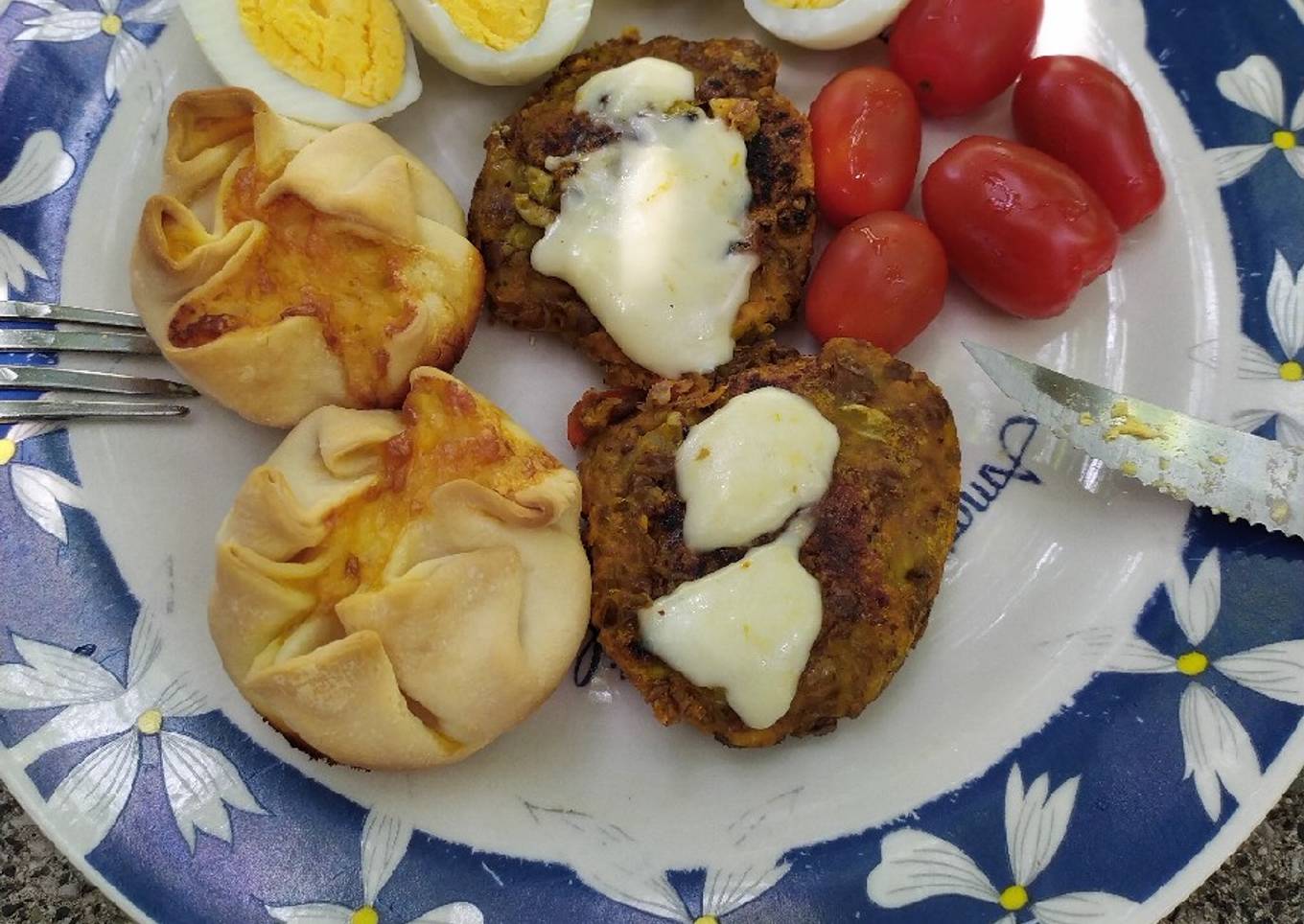 Canastita saludable con hamburguesa vegana gluten free