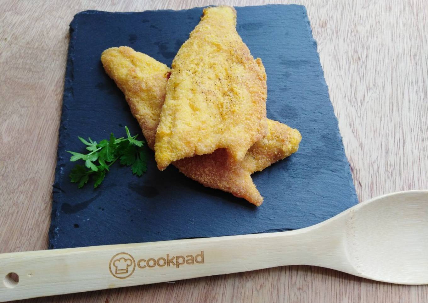 Sepigola fillet in polenta