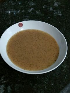 Una foto de Puré frío de cebolla con tomates maduros