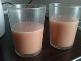 Zumo de granada, naranja y melón