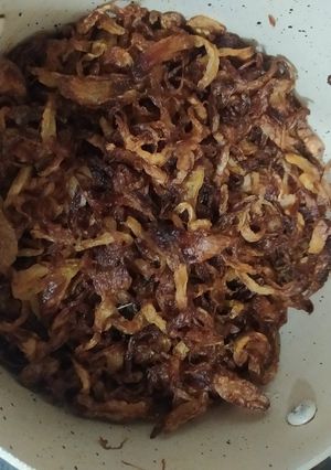 عکسی از دستور پیاز سرخ خونگی باصرفه با روغن کم