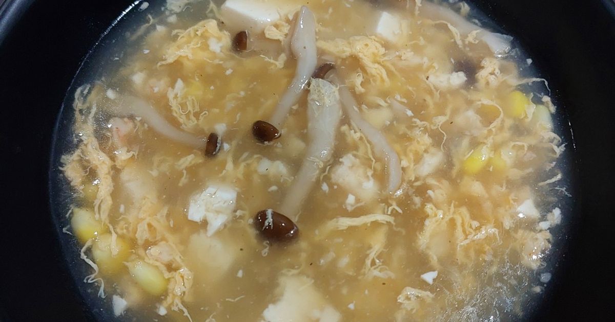 Egg drop soup tinggi protein untuk anak