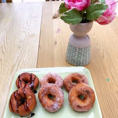 Homemade donuts A picture of Homemade donuts.