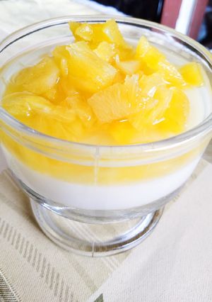 Foto resep Puding susu toping nanas