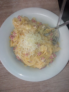 Una foto de Pasta a la carbonara fit