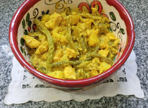 Una foto de Guiso de chauchas al curry