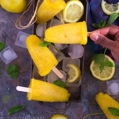 A picture of Mango lemon popsicles.