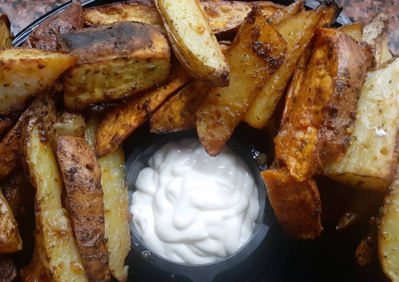 Papas batatas bravas