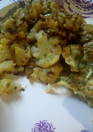 A picture of Home fries, cauliflower.