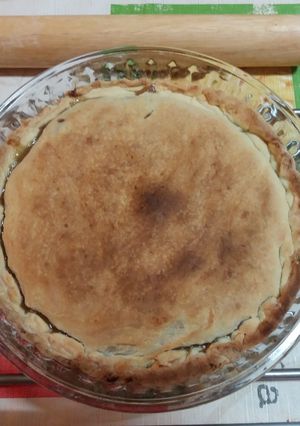 Φωτογραφία της συνταγής Tarte couverte aux pommes 🍎 caramélisées 🇫🇷 Τάρτα με μήλα