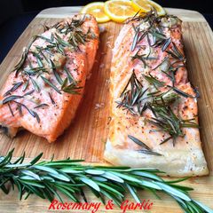 A picture of Rosemary and Garlic Salmon.