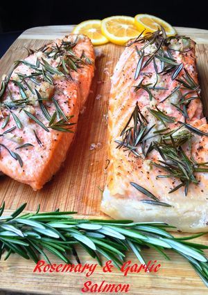 A picture of Rosemary and Garlic Salmon.
