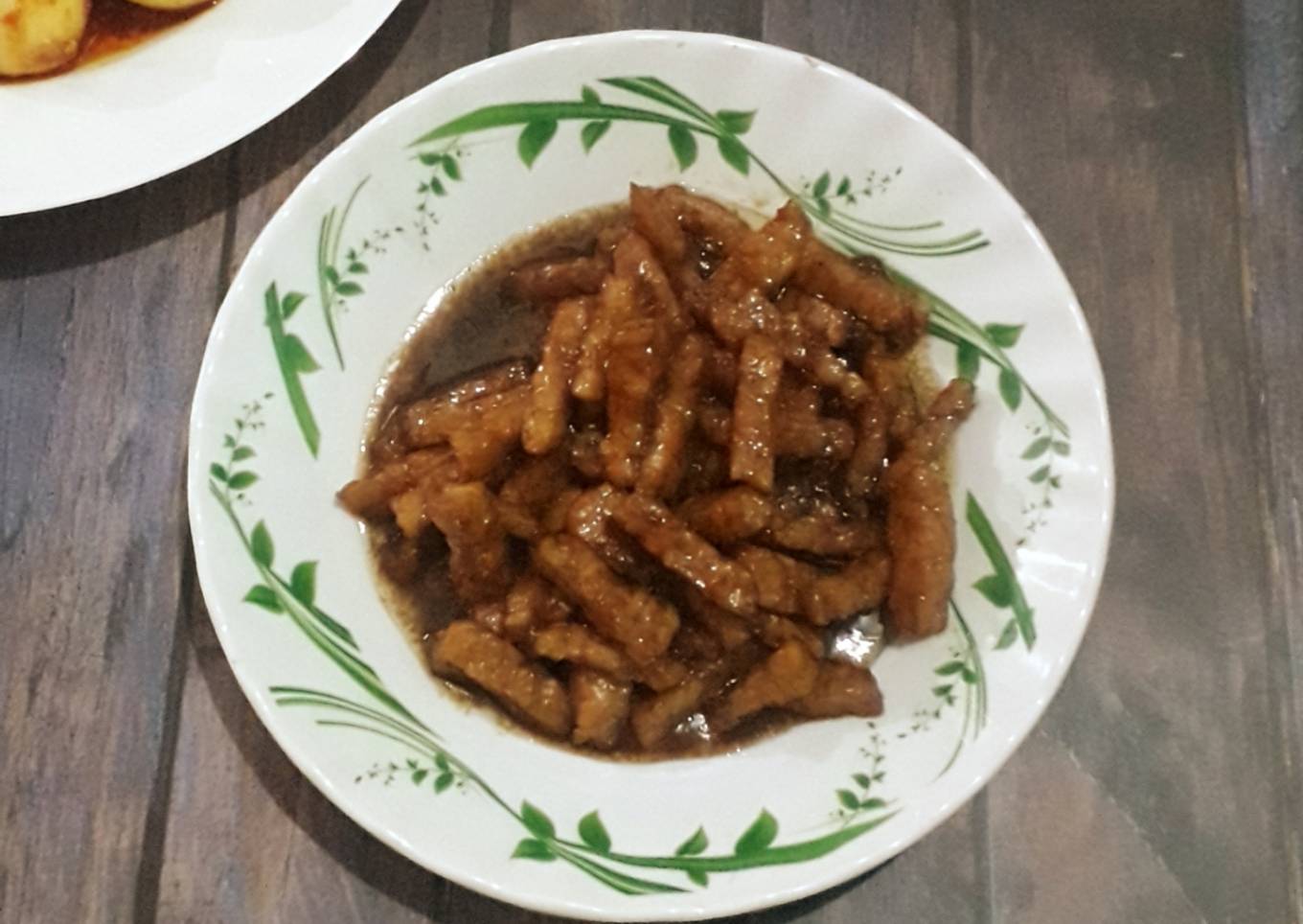 Oreg tempe basah dengan santan