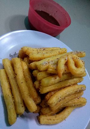 Foto resep Churros with Chocolate Vla🍫