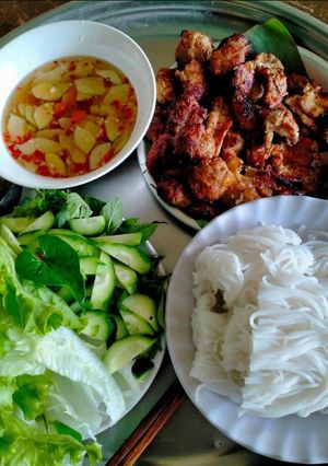 Hình của món Bún chả chấm siêu nhanh.