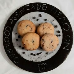 A picture of Nutella peanut butter chocolate chips cookies.