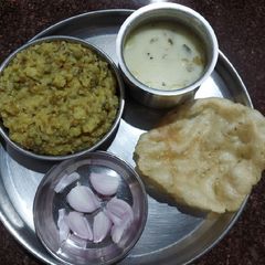 A picture of Moong dal & rice khichdi.