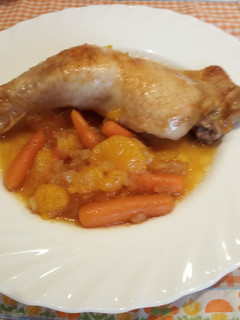 Una foto de Pollo a la naranja o mandarina al horno