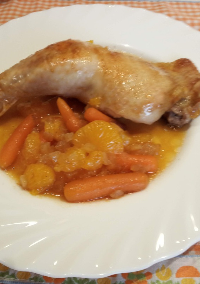Una foto de Pollo a la naranja o mandarina al horno