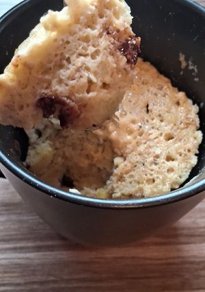 Una foto de Torta en taza saludable y al micro