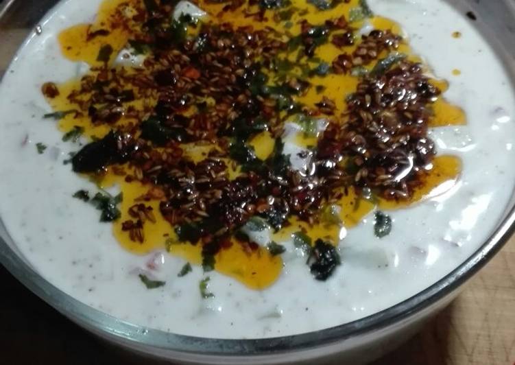 Recipe of Speedy Tarka Raita