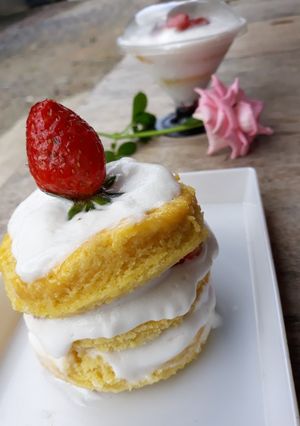 Foto resep Soft stroberi cake