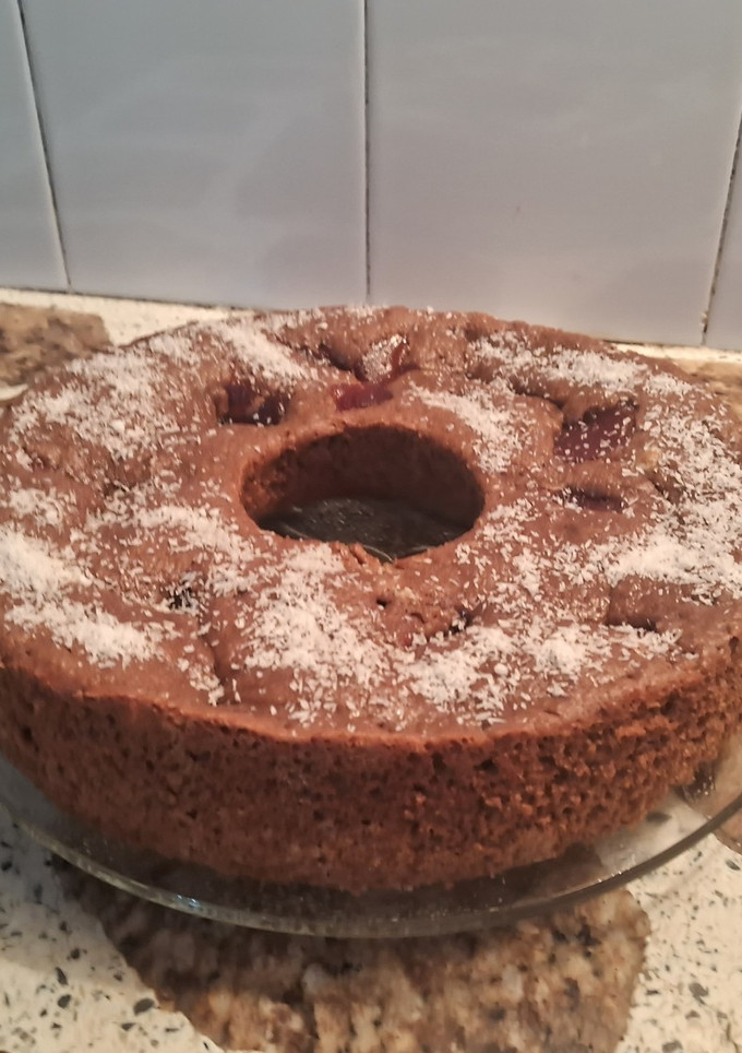 Una foto de Budín de Cocoa y miel, naranja con membrillo