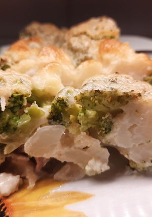 Sajtos karfiol és brokkoli recept fotója