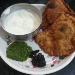 Leftover potato poori A picture of Leftover potato poori.