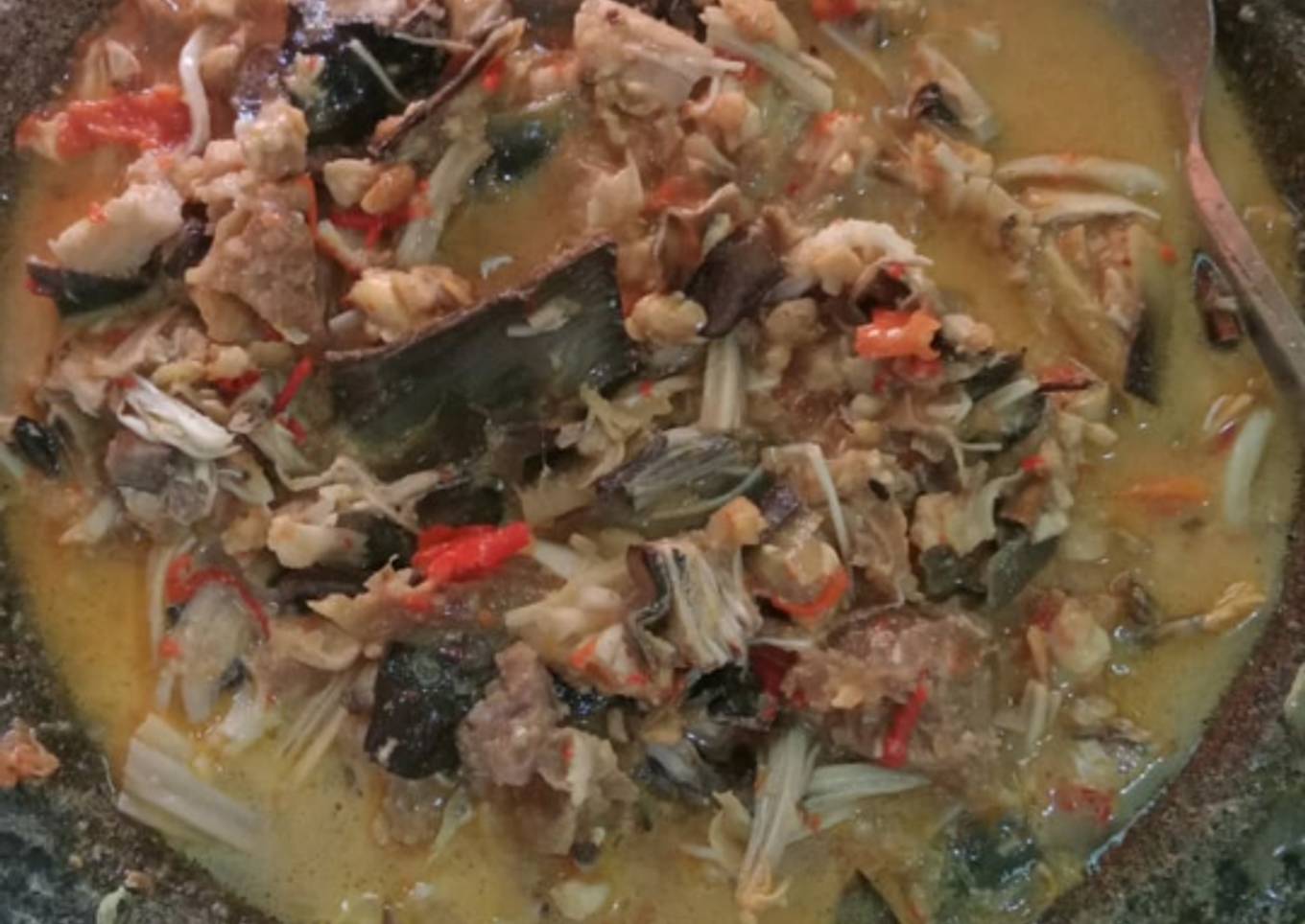 Pecak jantung pisang daging sapi