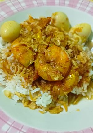Foto resep 1310. Nasi Bali Udang Telur Puyuh