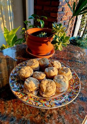 Una foto de Mini alfajores con harina de almendras