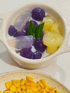 Foto resep Bubur Manis Biji Salak Ubi Ungu (Tanpa Santan)