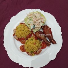 Prawn fried rice A picture of Prawn fried rice.
