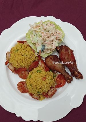 A picture of Prawn fried rice.