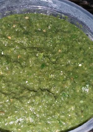 A picture of Corriander Chutney#festive contest-Mombasa #Authors marathon.
