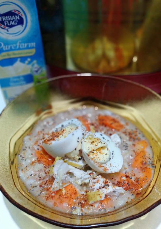 Foto resep Bubur oatmeal pedas gurih