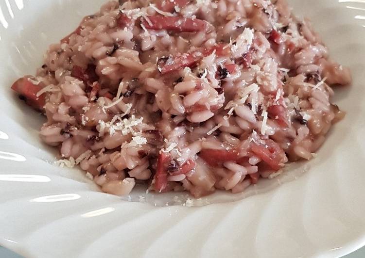 Step-by-Step Guide to Make Fatto in casa super veloce Risotto con radicchio e speck in pentola a pressione